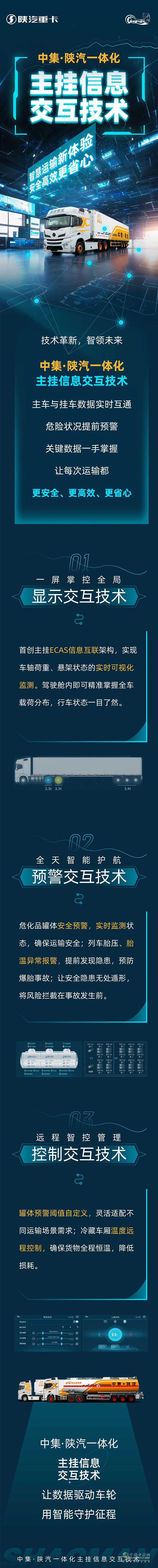 中集·陕汽一体化主挂信息交互技术，智慧运输新体验，安全高效更省心！