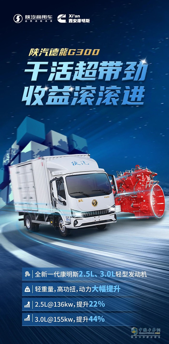 全新一代康明斯2.5L、3.0L轻型发动机，小排量大输出，让每一次启动都超预期！