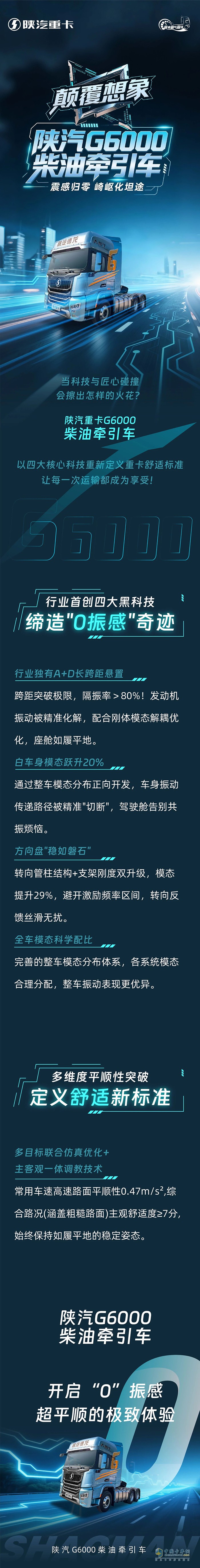 颠覆想象！陕汽G6000柴油牵引车，震感归零，崎岖化坦途!