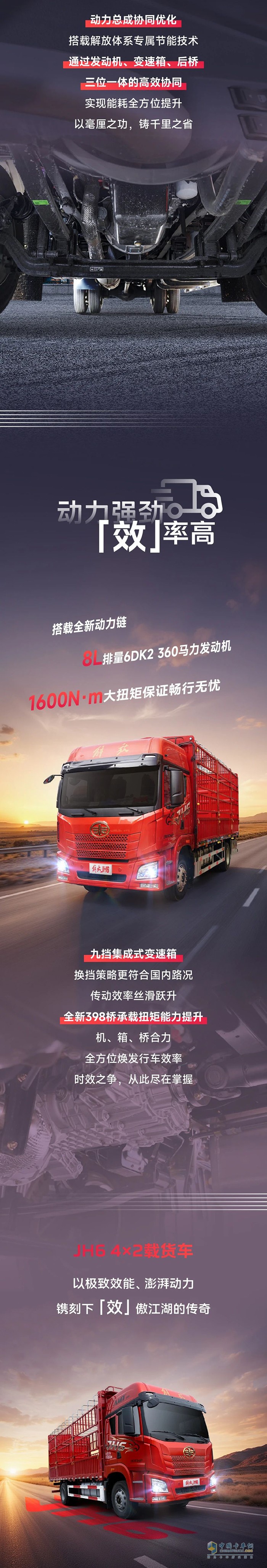 购车买一送“一” 解放JH6 4×2载货车“效”傲江湖