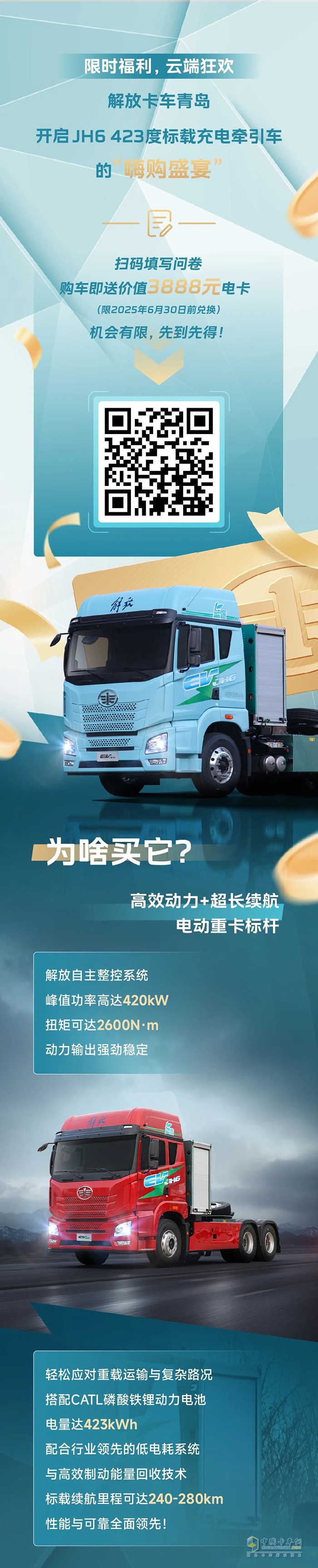 优惠登场！购解放新能源JH6，享限时补贴