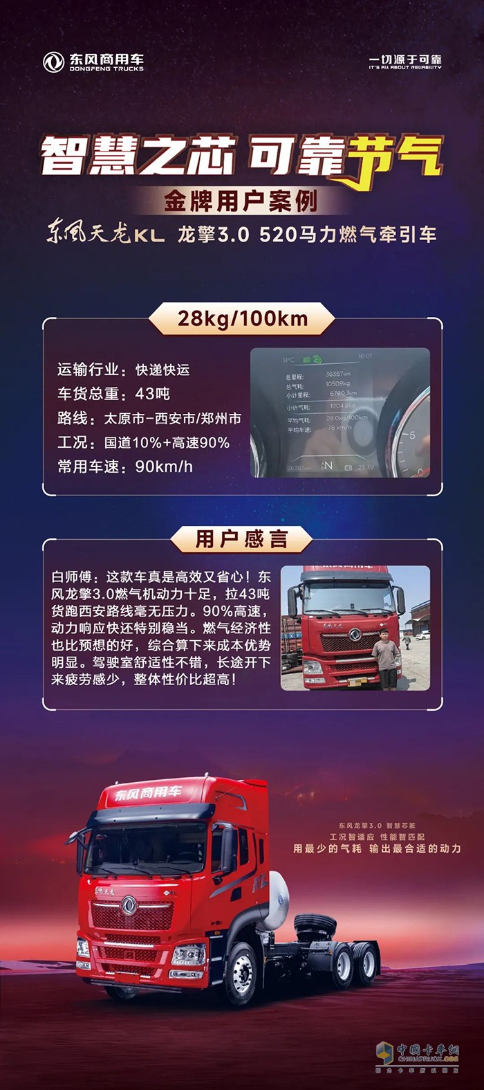 动力强还省气！东风龙擎3.0燃气车：长途不累，省钱省心！