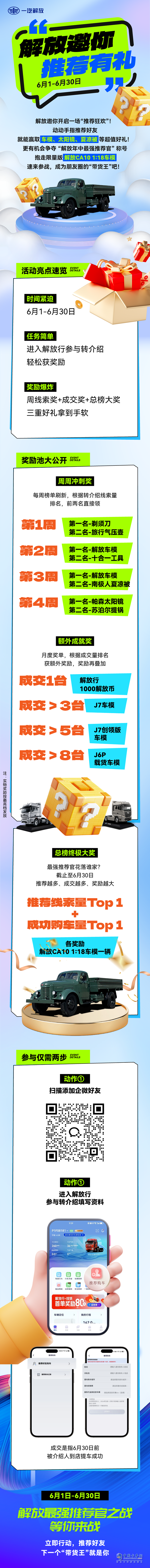 成为解放“带货王”，车模等好礼拿到手软！