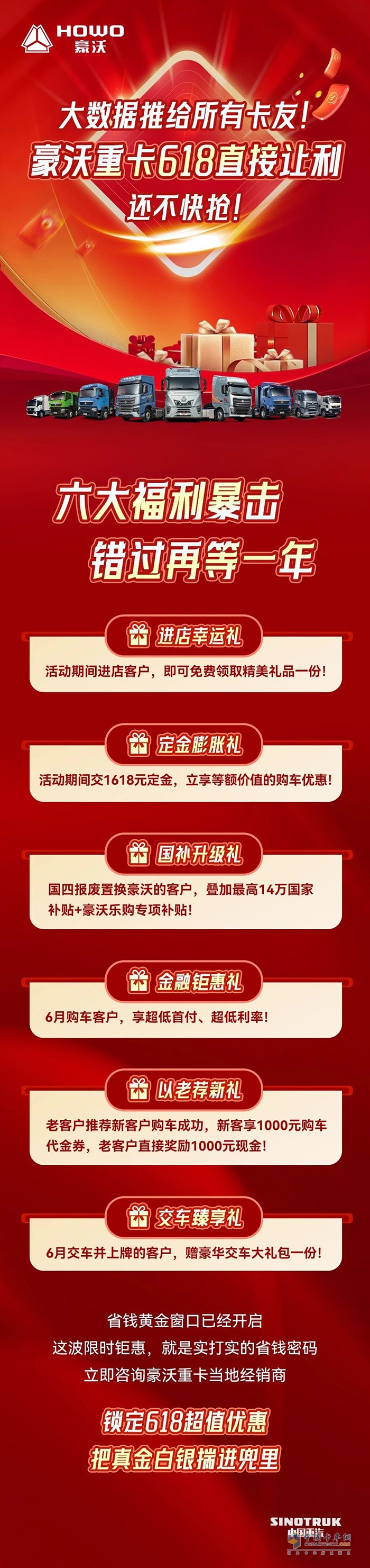 大数据推给所有卡友！豪沃重卡618直接让利，还不快抢！