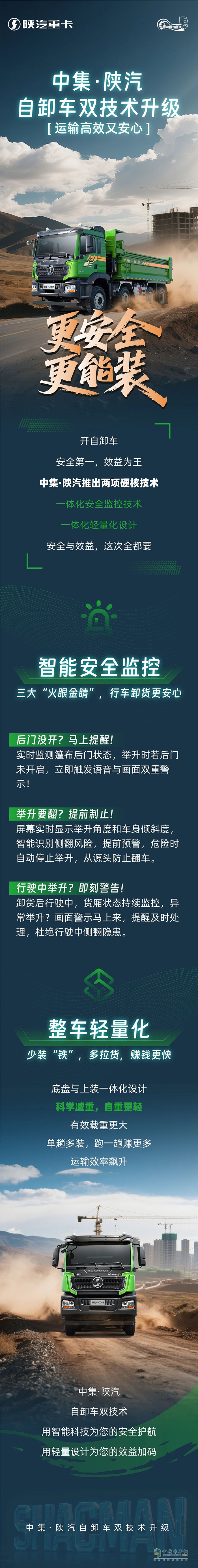 更安全，更能装！中集·陕汽自卸车双技术升级，运输高效又安心！
