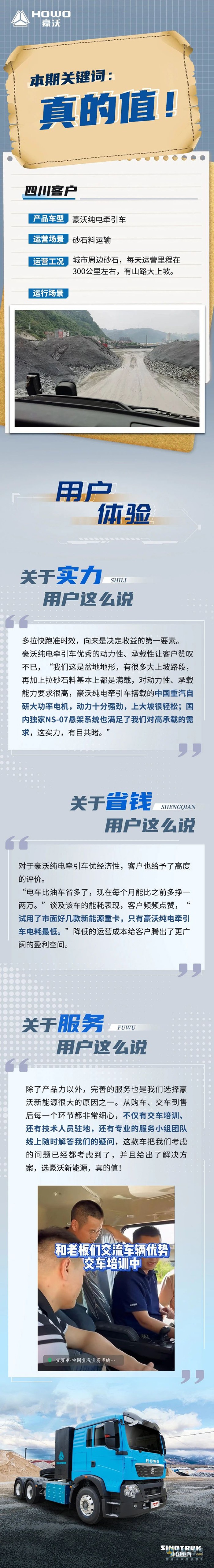 豪沃新能源:“砂石料运输，买这车真的值！”