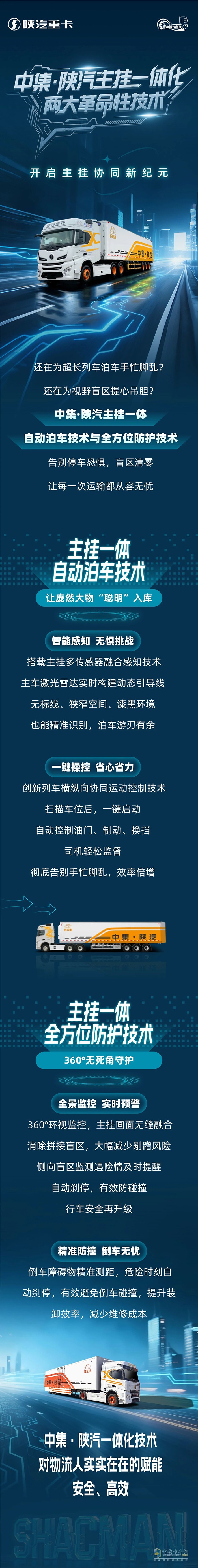 中集·陕汽主挂一体化两大革命性技术，开启主挂协同新纪元！