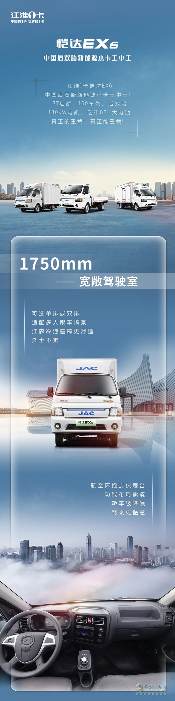 江淮恺达EX6，中国后双胎新能源小卡王中王