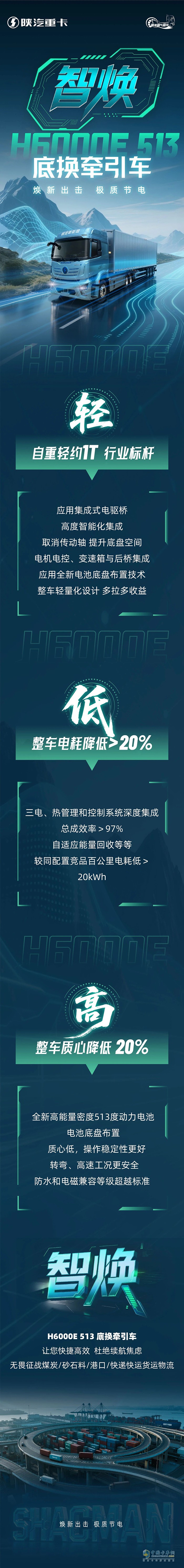 陕汽智焕H6000E 513底换牵引焕新出击极质节电