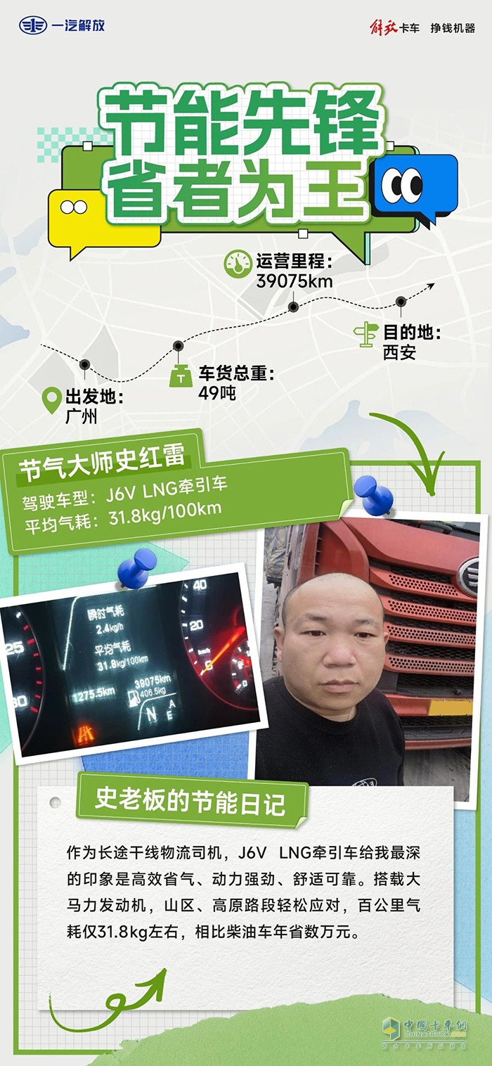 干线物流的节气王者，史师傅的安心之选！