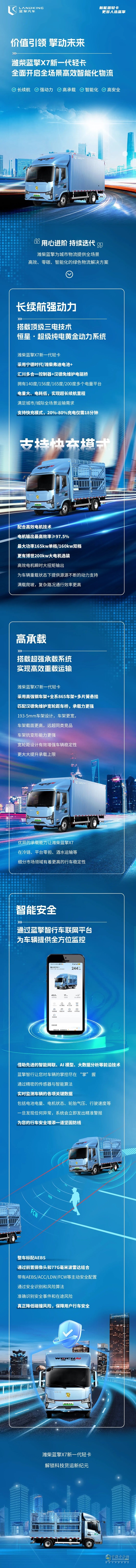 新一代轻卡登场!看潍柴蓝擎X7驱动高效智能化物流前行!