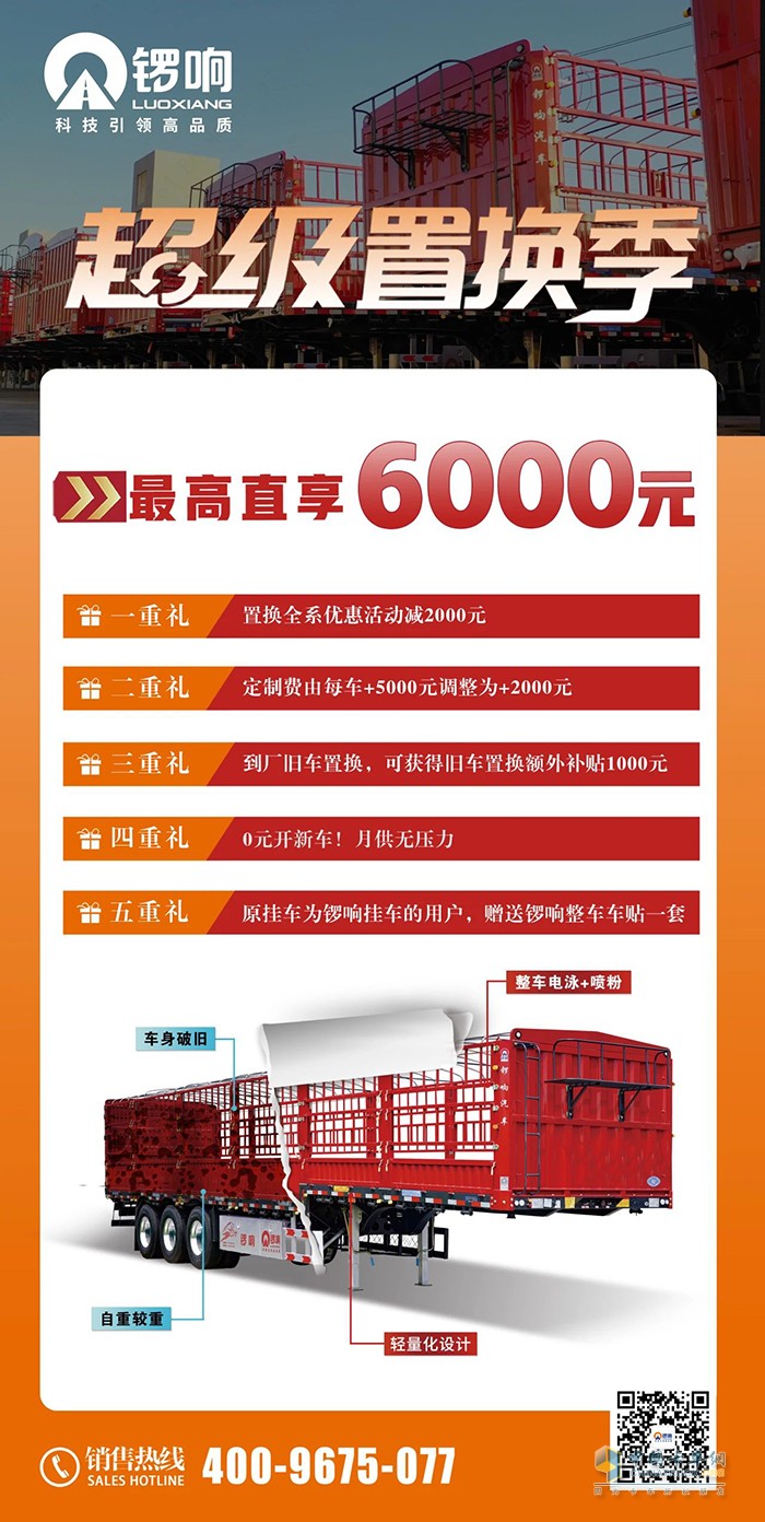 以旧换新正当时！锣响挂车置换福利重磅来袭！