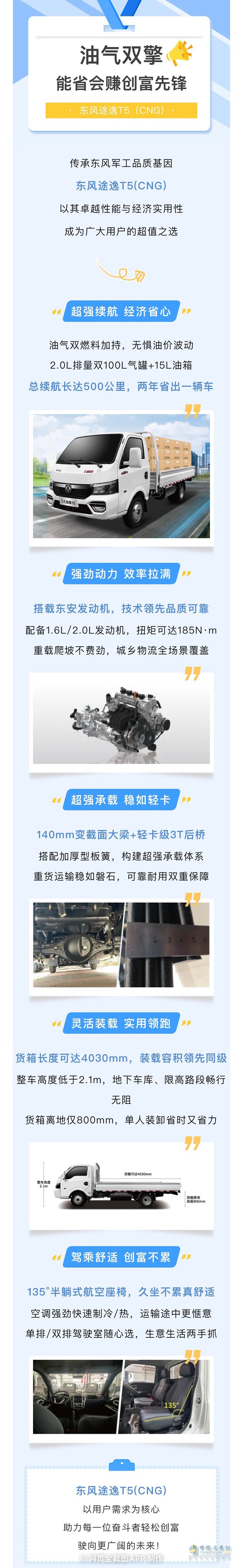 军工品质 信赖之选 东风途逸T5CNG，能省会赚创富先锋