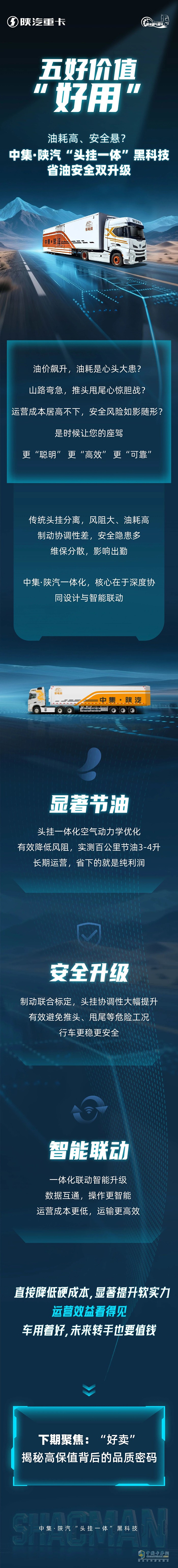 油耗高、安全悬？中集·陕汽“头挂一体”黑科技，省油安全双升级！