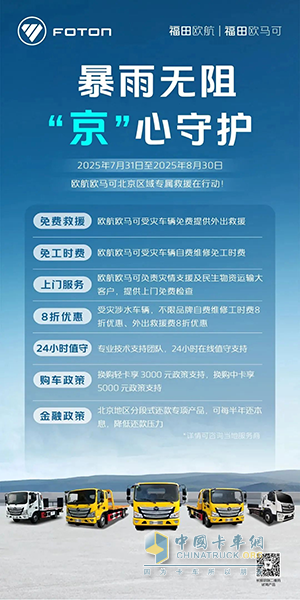 积极响应集团驰援密云号召，11台欧马可换电轻卡车队全力守护农户劳动成果