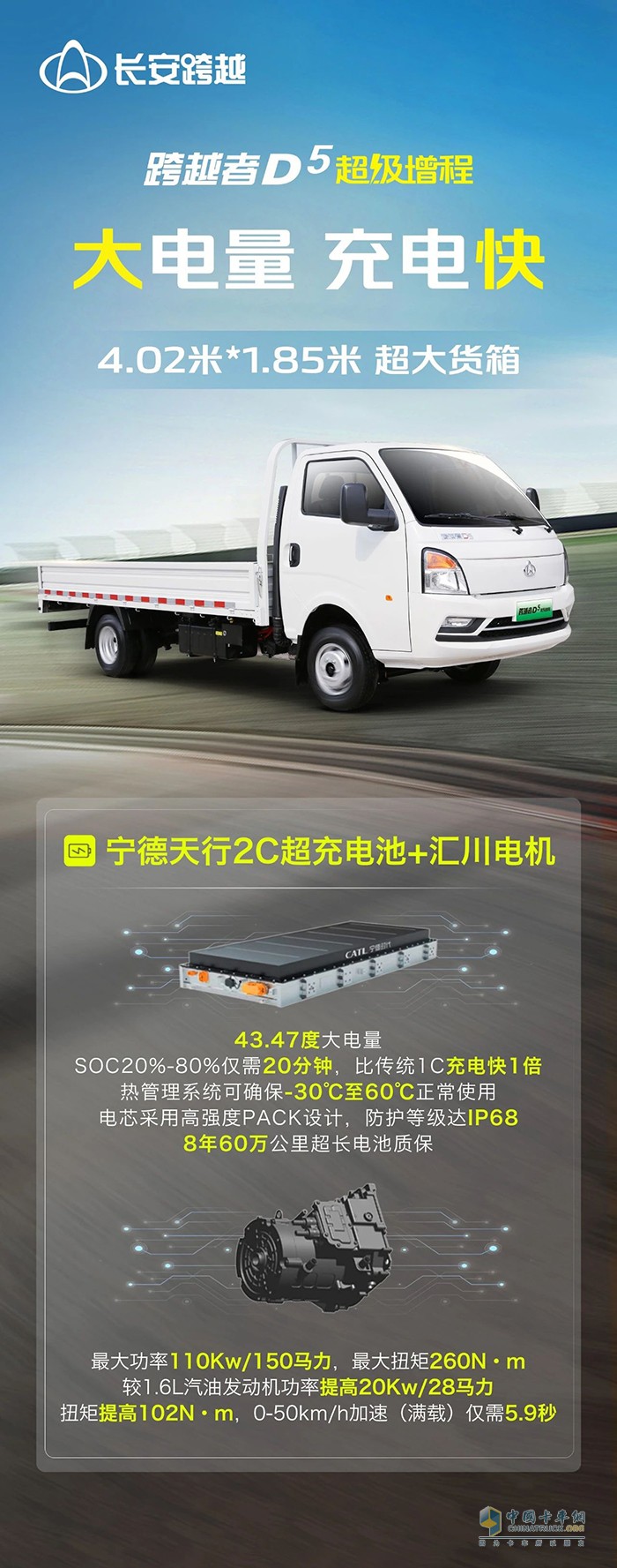 长安跨越者D5超级增程：大电量，充电快！
