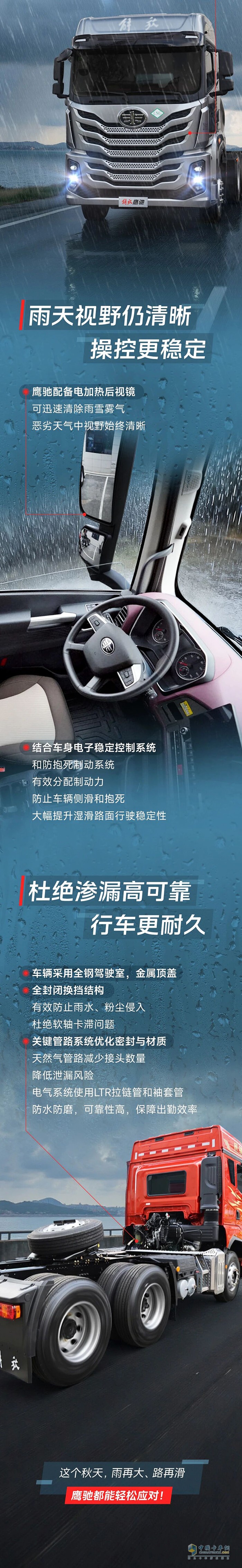 解放轻卡：好 ҈大 ҈的 ҈雨 ҈啊 ҈！有鹰驰，照跑不误