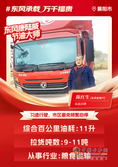 在东风股份的“老家”——襄阳,有一段关于信任与陪伴的故事,悄然温暖着许多人。陈红生师傅一家,两代人,三位东风卡车用户,用岁月与车轮,书写着属于他们的“东风情缘”。