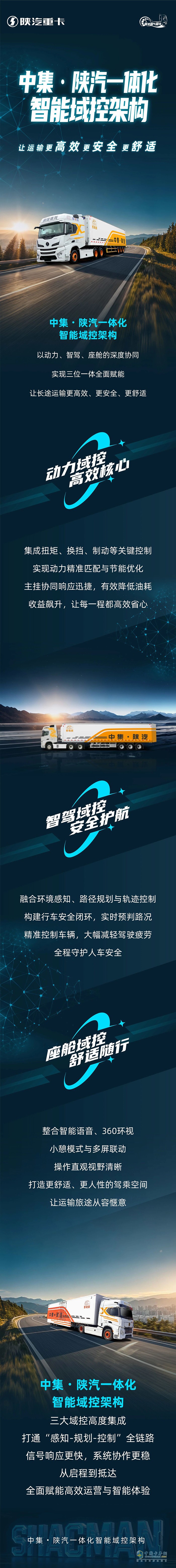 中集・陕汽一体化智能域控架构，让运输更高效、更安全、更舒适