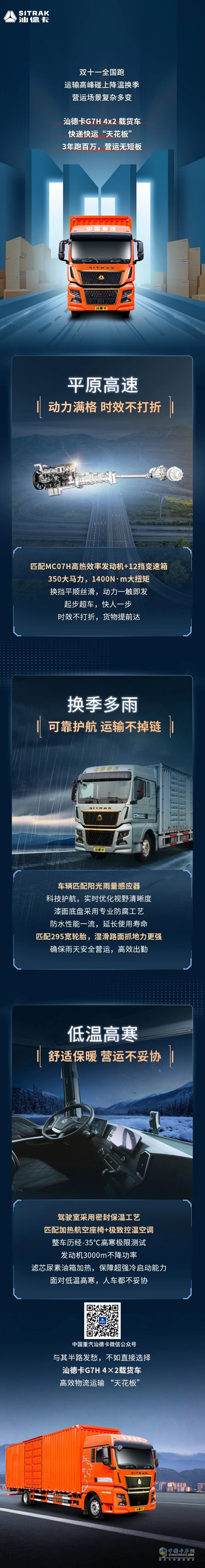 为快递包裹提速—选车就选中国重汽汕德卡G7H，营运无短板！