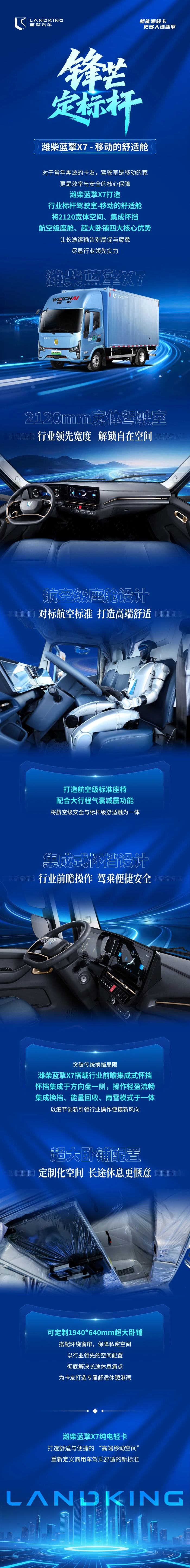 潍柴蓝擎X7打造高端舒适驾乘标杆