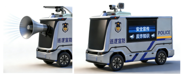 科技赋能，声光驱险！森源鸿马无人巡逻车全新智能警示系统