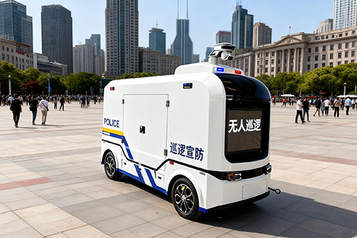 科技赋能，声光驱险！森源鸿马无人巡逻车全新智能警示系统