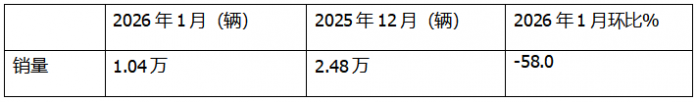 1月新能源轻卡：销1.04万辆创史上最佳开局；跃进\远程争第一，比亚迪冲进前五