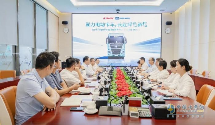 克诺尔集团首席执行官马思拓（Marc Llistosella）访问三一重卡，共探全球新能源商用车合作新未来