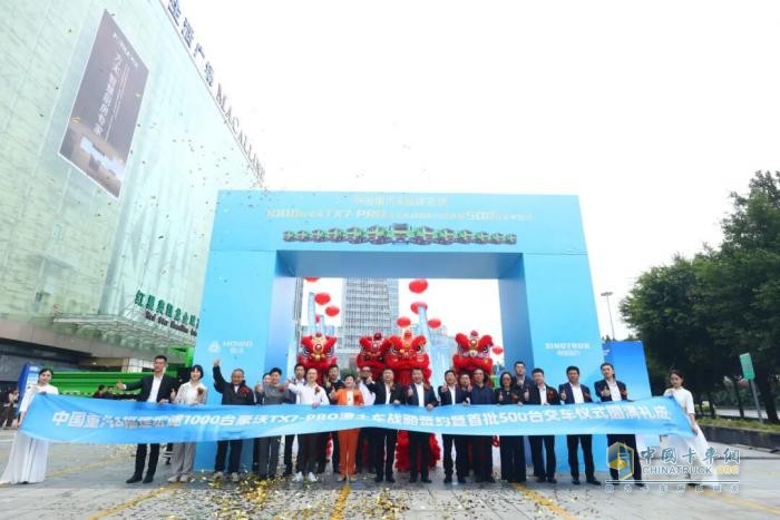 中国重汽&福建宏途1000台豪沃TX7-PRO渣土车战略签约
