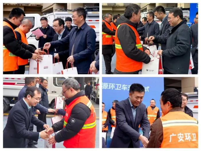 福田普罗科33台纯电动环卫车交付广安，助力城市绿色升级