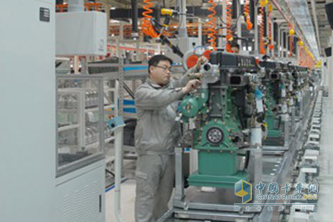 一汽锡柴新基地现代的生产线