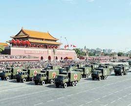 国庆大阅兵东风壮军威