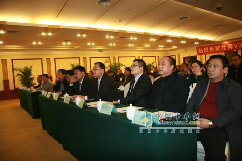 新疆万国?北奔V3重卡新疆产品推荐会现场