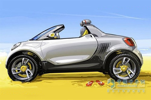 奔驰smart小型电动皮卡