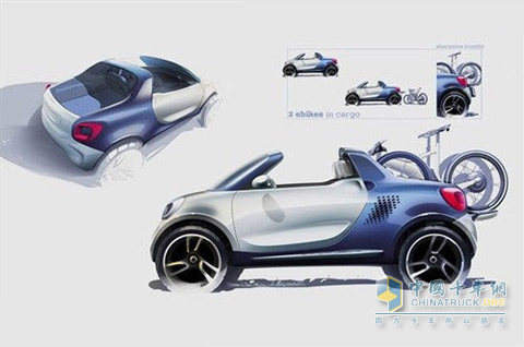 奔驰smart小型电动皮卡